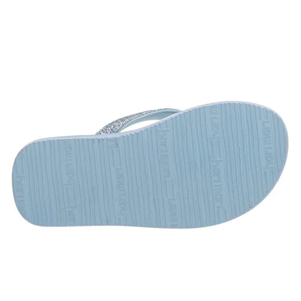 Hari Mari Meadows Asana Sandal Toddler US 6-7 Blue Glitter Slip-On Slide ZAP1461